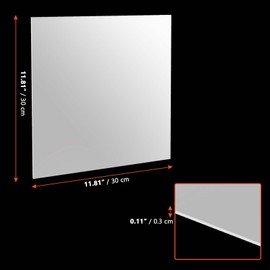 SINJEUN 6 Pack 12 x 12 Inch White Acrylic Sheet, 1/8 Inch Thick Acrylic Cast Plexiglass Board, Acrylic Plexiglass Panels for Craft, Signs, Painting, Photography Background, Display Stand