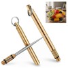 2 Pcs Titanium Alloy Reusable Toothpick, Metal Toothpick for Camping