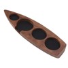 Boat Shape Coffee Tamper Holder Walnut Wood Coffee Distributor Holder
