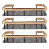 Shower Storage Rack 3 Layers Punch Free Rectangle Aluminum Shower