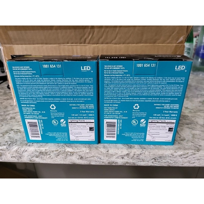 Eco-Smart Qty 4EcoSmart 35W LED Light Bulbs*2x2pk*PA