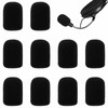 10 Pack Microphone Covers Foam, Lapel Headset Microphone Windscreen Sponge