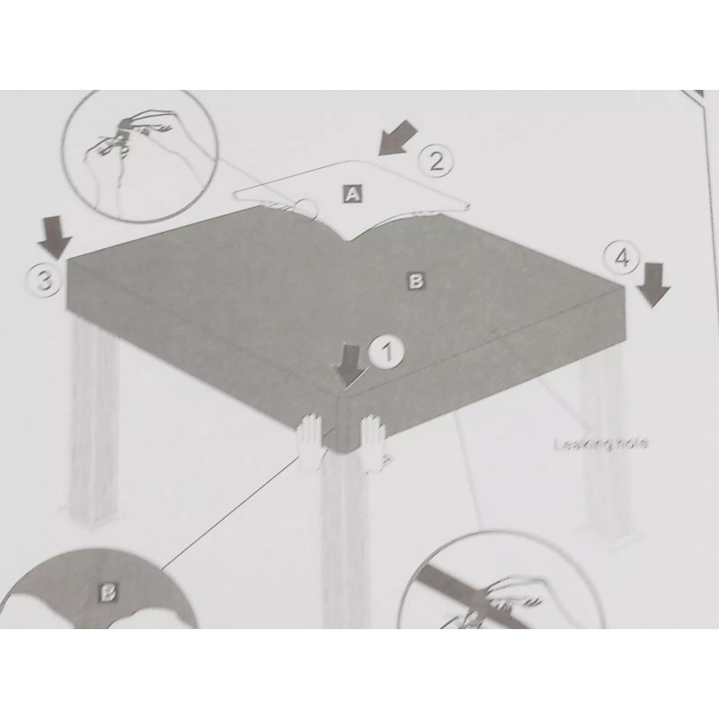 Outsunny Gazebo 2 Tier Canopy Cover Replacement 84C-041 Size 9.84