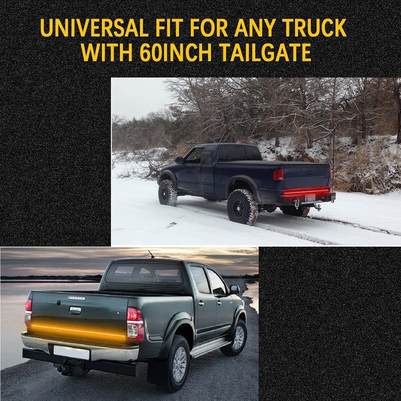 AMEXMART 60 Inch LED Tailgate Light Bar with Reverse &