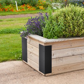 Set of 16 Raised Garden Corner Brackets, 11 inch Raised Bed Corner Brackets with Screws, Rust Resistant Metal Connectors for Furniture Flower Vegetable Planter, 3 inch Wide