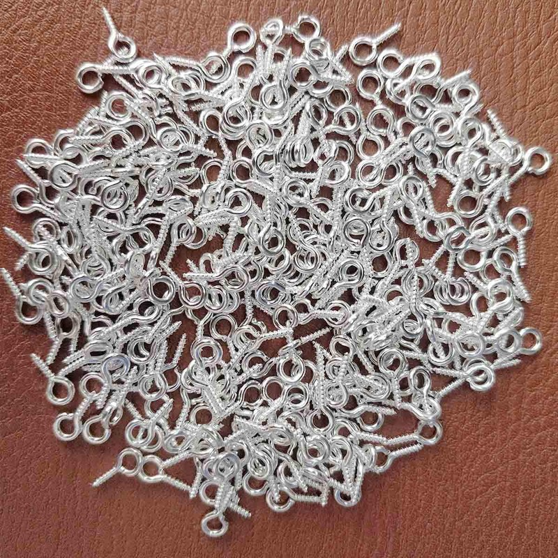 300PCS Mini Screw Eye Pin Pegs, 10 x 5mm Hooks,