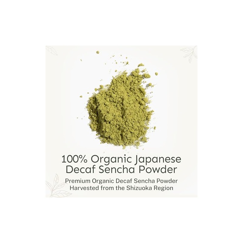 Organic Decaf Japanese Sencha Green Tea Powder - 100 Servings