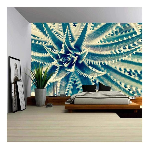 wall26 - Sharp Pointed Agave Plant Leaves - Removable Wall Mural | Self-Adhesive Large Wallpaper - 66x96 inches