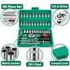 46-Piece 1/4 Inch Drive Socket Set – Metric Ratchet Wrench