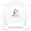 Toilet Sticker Sit Down to Pee Sign120 Pictogram,