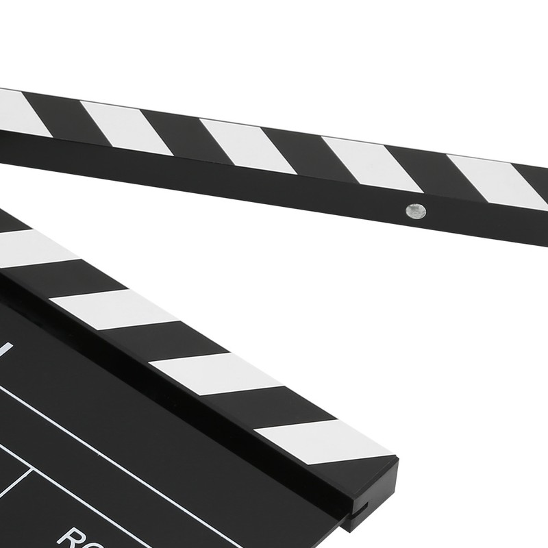 30x25CM Acrylic Clapperboard Director Professional Movie Film Action Clap Photography