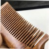 Healvian Wooden Hair Comb with Round Handle Durable Smooth Comb