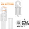 Wand Tip Hook Sleeve 6pcs Clear Plastic Shepherds Hook Wand