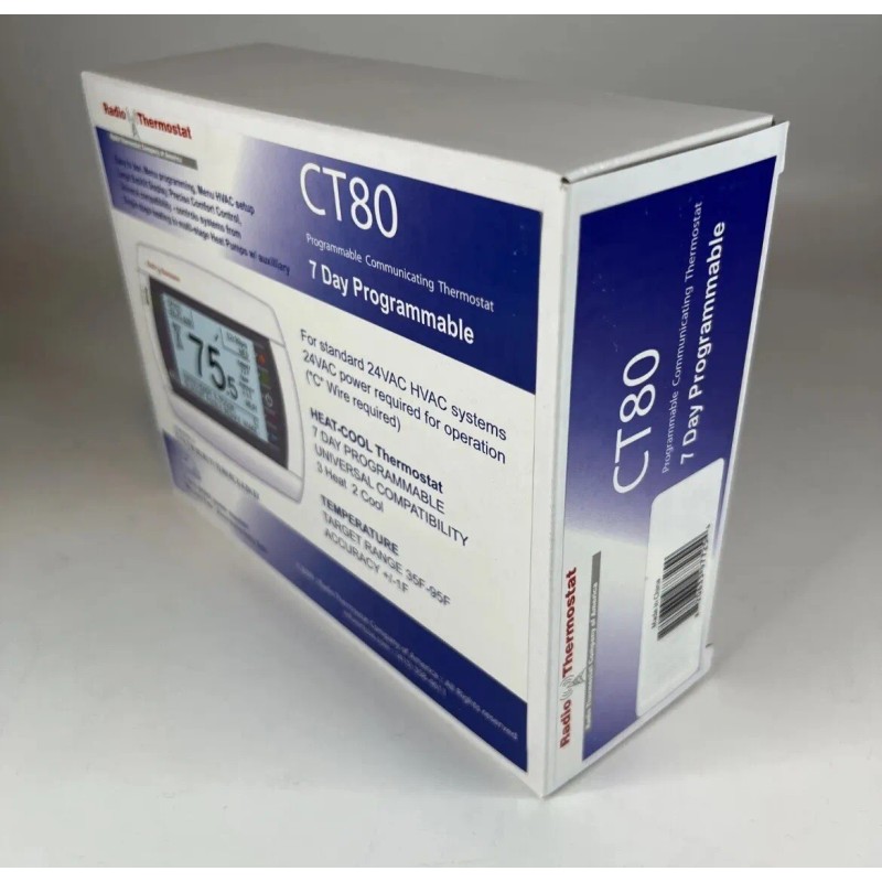 Radio Thermostat CT80 7 Day Programmable Communicating Thermostat - BRAND