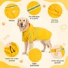 BSOON Impermeable para Perros con Capucha con Rayas Reflectantes (2XL)