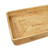 Rattan Tray Tabletop Organization Hand Woven Snack Storage Basket Multifunctional