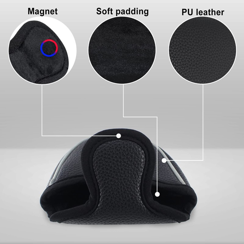 Big Teeth Golf Mallet Putter Head Cover Headcover Magnetic Club