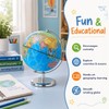 EXERZ 14cm Mini World Globe, Political Map with Stainless Steel
