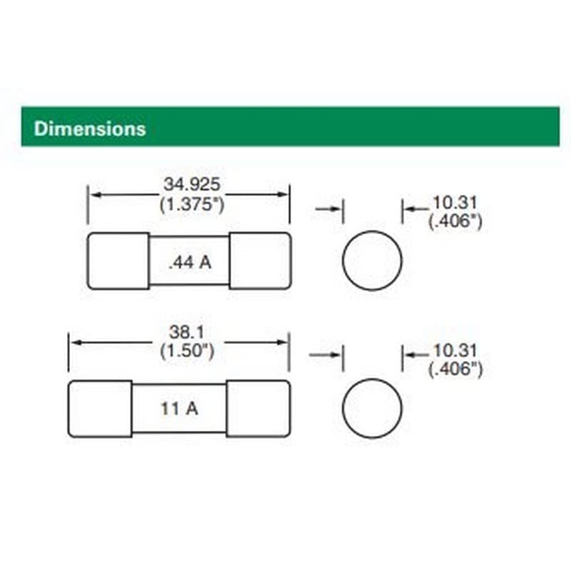 FLUKE Fuse FLU 11A 0FLU011.T Ceramic 10x38 11A for Multimeters