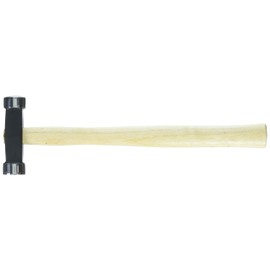 The Beadsmith Two-Sided Planishing Hammer - 9 Inches Wooden Handle, 80mm, 6.7oz Steel Head with 23mm Faces - Tool Used by Metalsmiths to Add Shape and Smooth Metal
