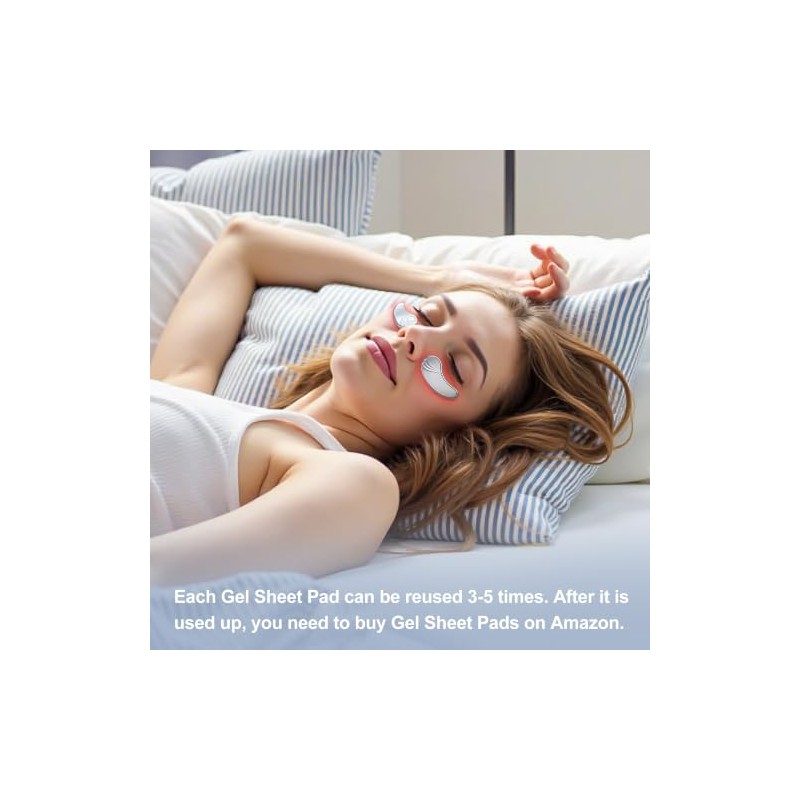 Eye Pods Red Light Therapy Patches, Portable Massager for Under-Eye