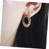 COLLBATH Real Gold Electroplated Earrings Twist Style Hoop Earrings for