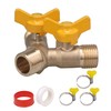 Solid Brass Y Ball Valve 3 Male Thread with Comfort