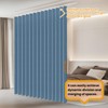JILRON Accordion Partition Curtain with Ceiling Track - Space-Saving Room