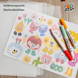 CALLYSONIC Shrink Film, Shrink Film Set, Shrink Film Set, Key Chain, Shrink Film Christmas, Shrink Plastic, Shrink Film Printable, A4, DIY (5 Pieces 0.3 mm)