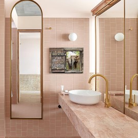 Kuphsod Wildlife Elephant Canvas Wall Art - Elephant King and Queen Print Painting - Love Story Picture - Modern Artwork Decor for Living Room, Kitchen, Bathroom - Framed, Ready to Hang - 12x16 Inch