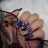 CHOK: 10 Purple Flavor Handmade Nail Tip - Coffin Egg