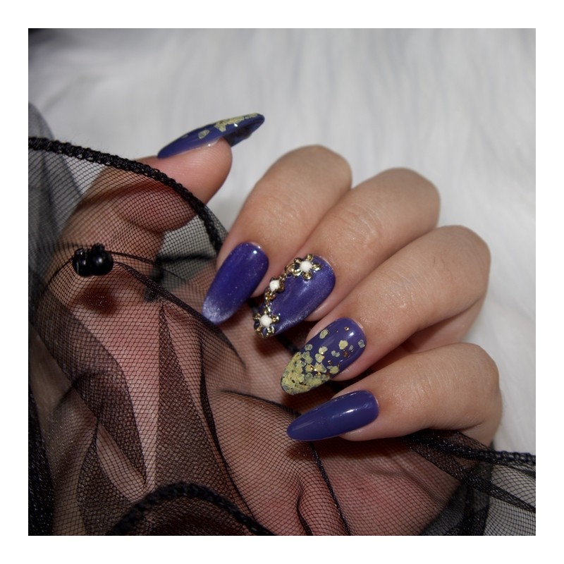 CHOK: 10 Purple Flavor Handmade Nail Tip - Coffin Egg