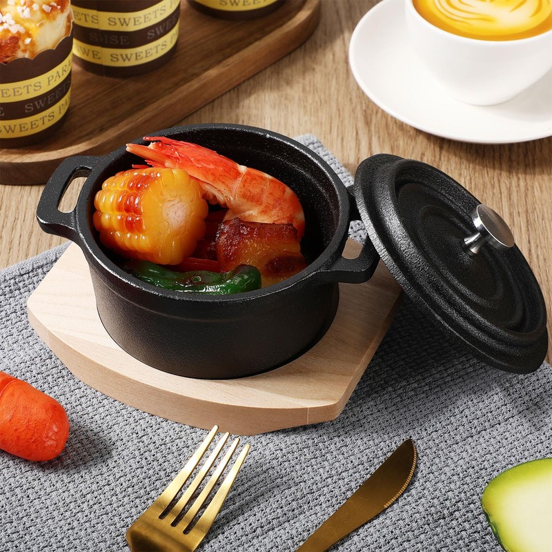 Suttmin 2 Sets 20 oz Dutch Oven Pot with Lid