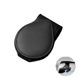 Sunglasses Holder, Car, Eyeglass Holder, Leather Material, Eyeglass Holder, Sun Visor, Eyeglass Holder, Sunglasses Clip, Car Storage, Easy Installation, Magnet, Car Accessories, Car Accessories,