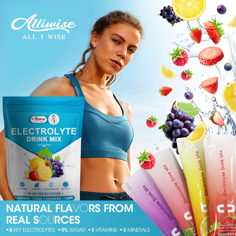 Electrolytes Powder Hydration 16 Packets Sugar Free Recovery Electrolyte Drink