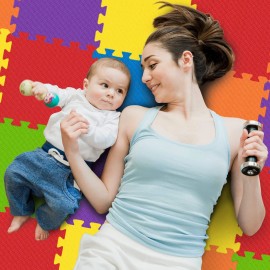 UD_Non Toxic Play Mat for Kids Toddlers Childrens Infants   Interlocking Foam Puzzle Thickest Baby Mat for Play & Exercise 36 Ti