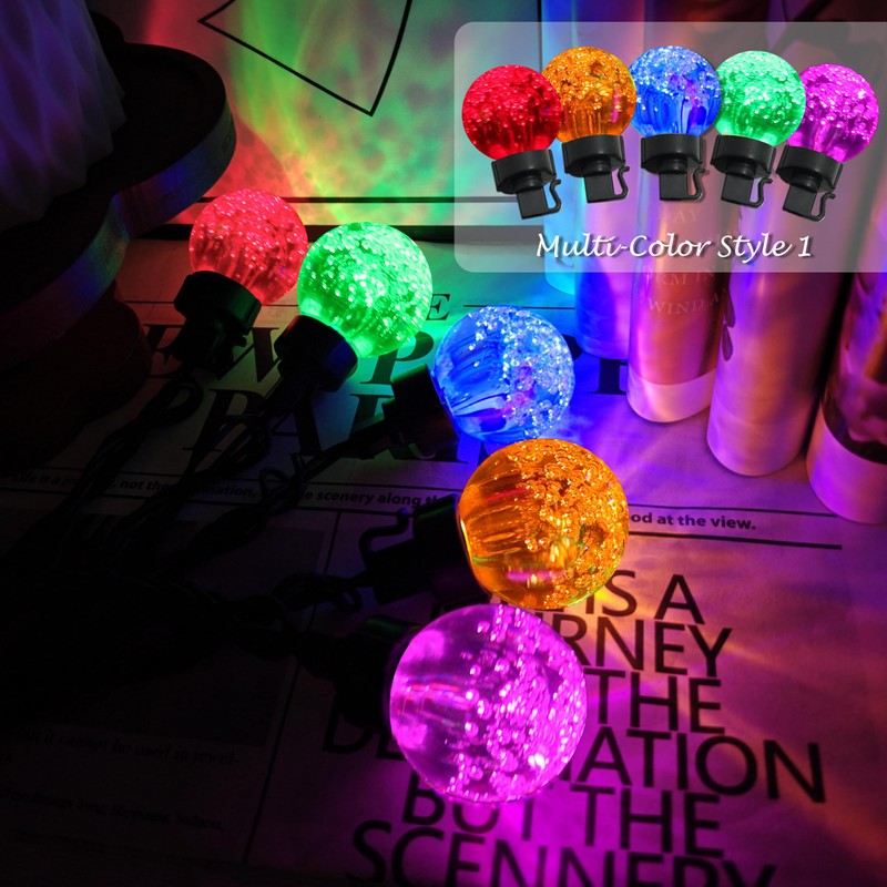 AWQ 20 LED 41FT Globe Ball String Lights, G40 Crystal