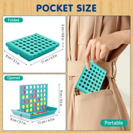 Pup Go Mini Pocket Sized 4-in-a-Row Board Game for Kids - Perfect Travel Sized Classic Game for Planes and Cars, Fun and Engaging Match Four Game for Children Ages 3 to 8 Years Old (Green)