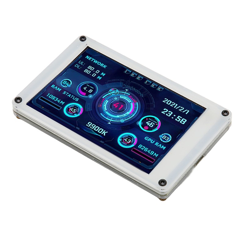 Computer Temp Monitor 3.5 Inch IPS Dimmable Theme Editor Auto