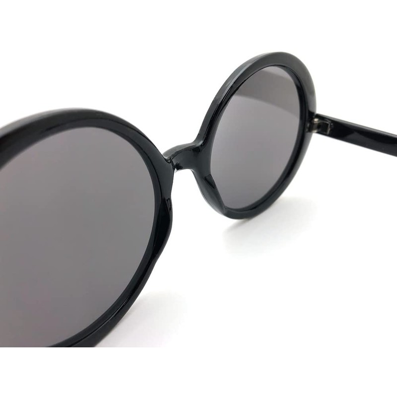 SPEED ADDICT Big Oval Sunglasses, Black x Smoke