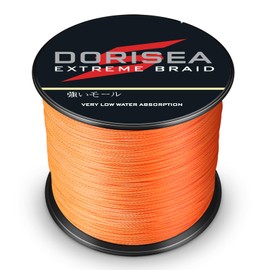Dorisea Extreme Trend, 100% Pe, sedal de pesca trenzado, 91,44 m, 2,7-136 kg, naranja prueba (1000 m/1093 yardas/0,12 mm)