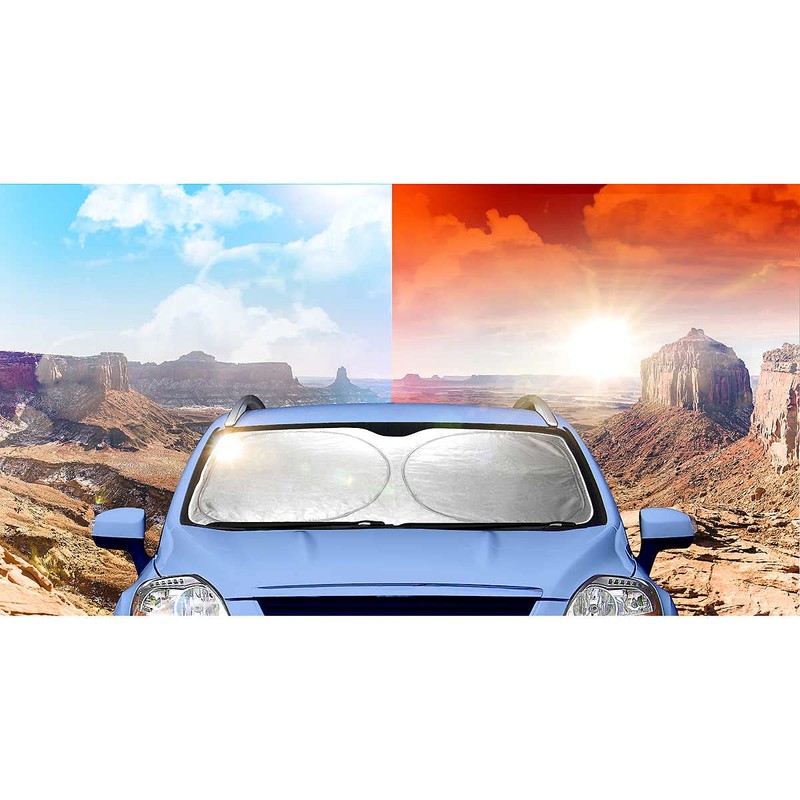 TYPE S Windshield Silver Foil Sunshade 3-Piece Kit (Jumbo)