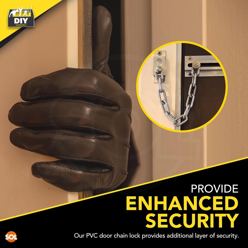 SOL 4pk Chrome Door Chain Kit – Restrictor for Front
