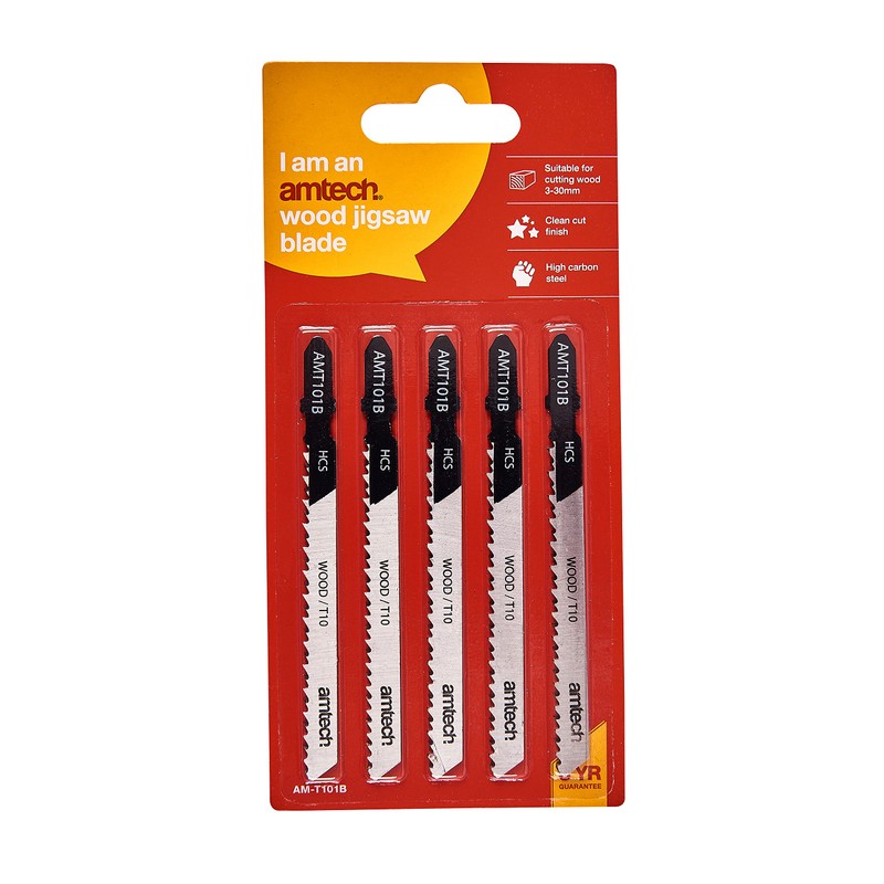 Amtech M1604 5 Piece wood jigsaw blade set (AMT101B)