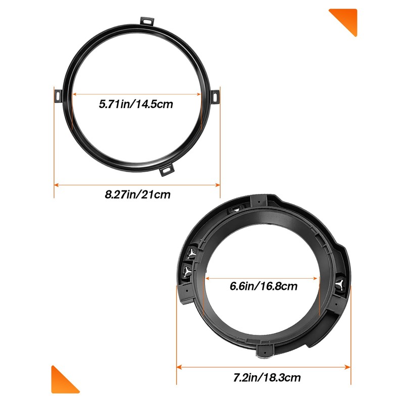 MGLLIGHT 7 inch LED Headlights Mounting Retaining Clips - 2