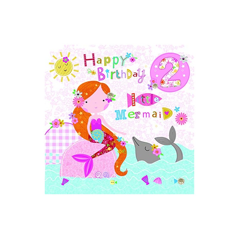 Cherry Orchard Girl Little Mermaid 2 Today Birthday Card