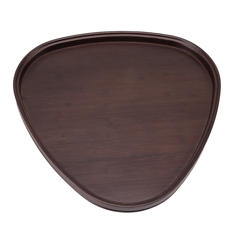 Wood Serving Tray Sturdy Bamboo Simple Elegant Triangular Multifunction Wooden