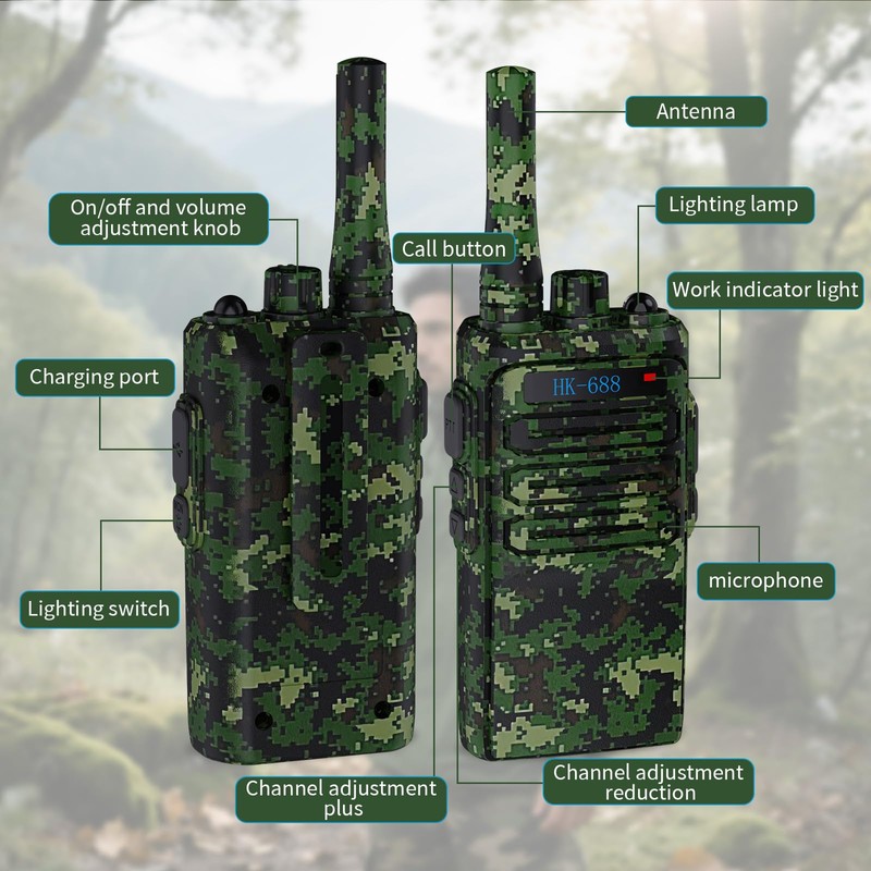 WITPAW 2 Pack Walkie Talkies Long Range for Adults Walkie