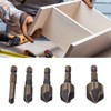 5 Pcs Countersink Drill Bit 1/4in 3/8in 1/2in 5/8in 3/4in