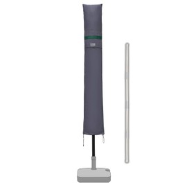 Sekey Parasol protective cover with rod, cover for diameter 300 cm, garden umbrella with ventilation openings, cover for market umbrella/balcony umbrella, 100% polyester, waterproof, dark grey.